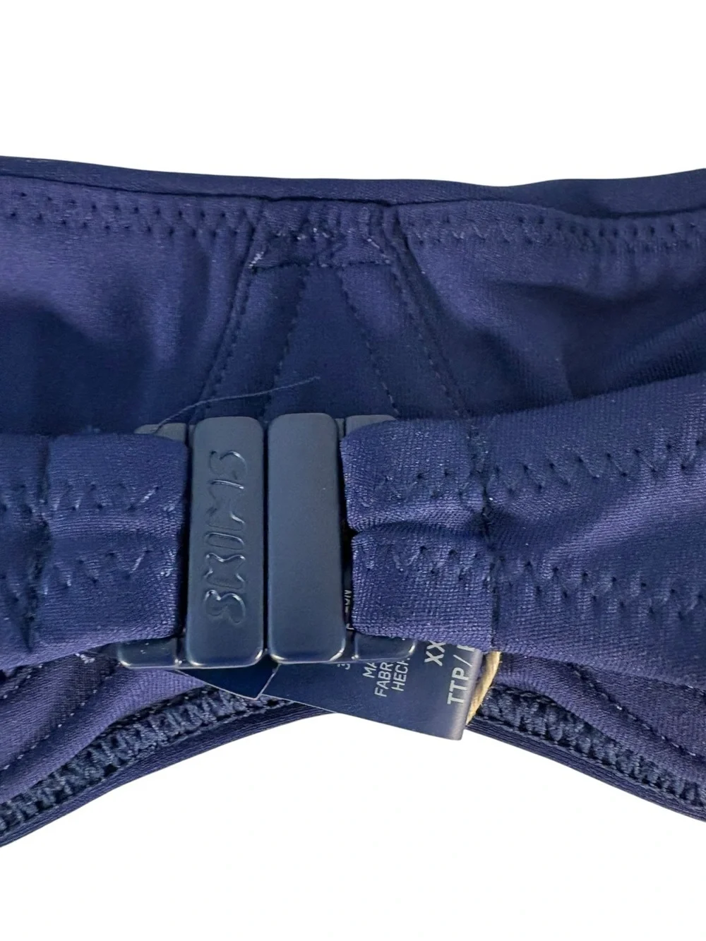 SKIMS Swim Navy Blue Bikini Set XXS Ruched High Waist Two Piece NWT
